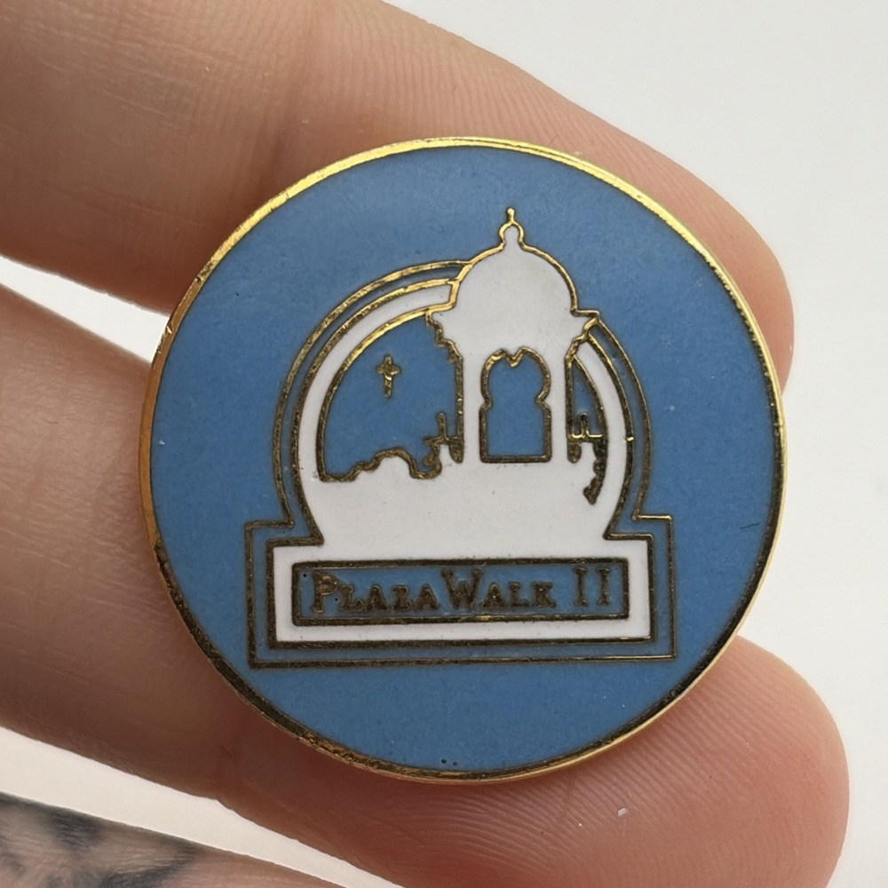 Plaza Walk II Two Church Building Lapel Hat Pin